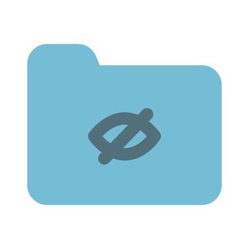 Folder Icon Solid Two Color vector