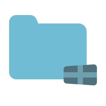 Folder Icon Solid Two Color vector