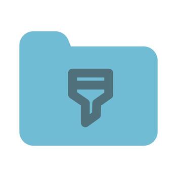 Folder Icon Solid Two Color vector