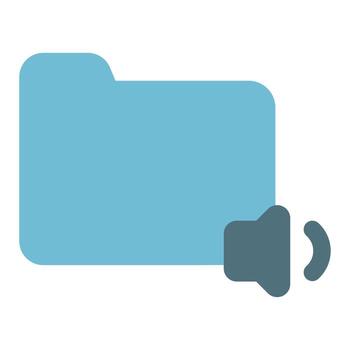 Folder Icon Solid Two Color vector