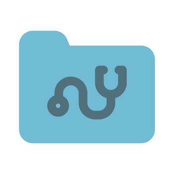 Folder Icon Solid Two Color vector