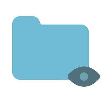 Folder Icon Solid Two Color vector