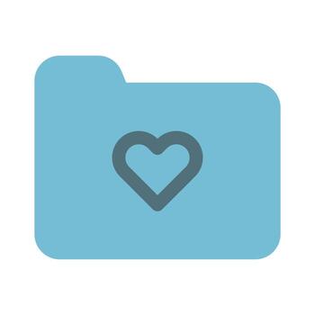 Folder Icon Solid Two Color vector