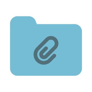 Folder Icon Solid Two Color vector