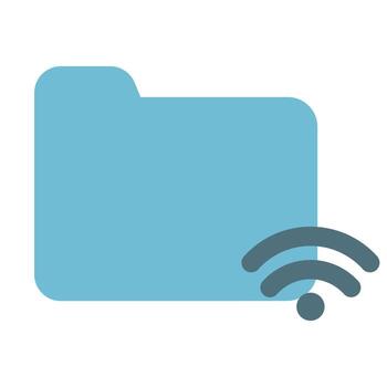 Folder Icon Solid Two Color vector