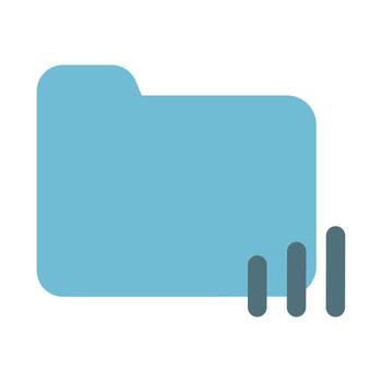 Folder Icon Solid Two Color vector