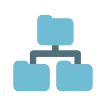 Folder Icon Solid Two Color vector