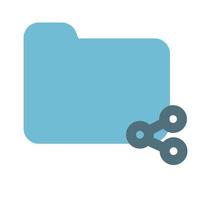 Folder Icon Solid Two Color vector