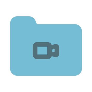 Folder Icon Solid Two Color vector