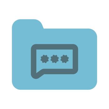 Folder Icon Solid Two Color vector
