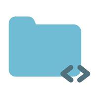 Folder Icon Solid Two Color vector