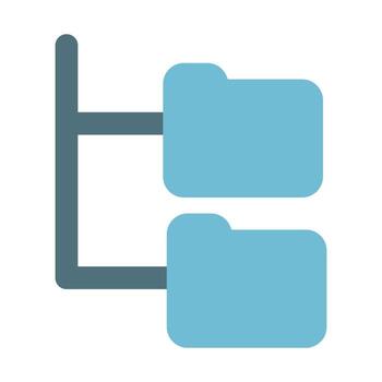 Folder Icon Solid Two Color vector