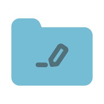 Folder Icon Solid Two Color vector
