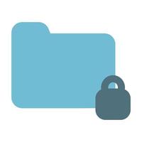 Folder Icon Solid Two Color vector