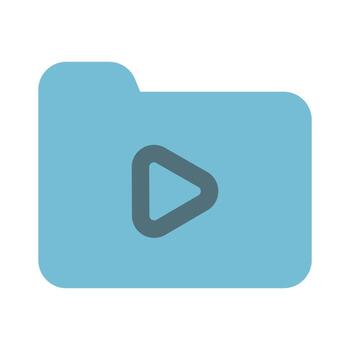 Folder Icon Solid Two Color vector