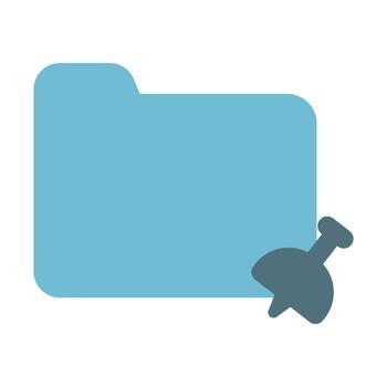 Folder Icon Solid Two Color vector