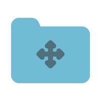 Folder Icon Solid Two Color vector