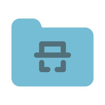 Folder Icon Solid Two Color vector