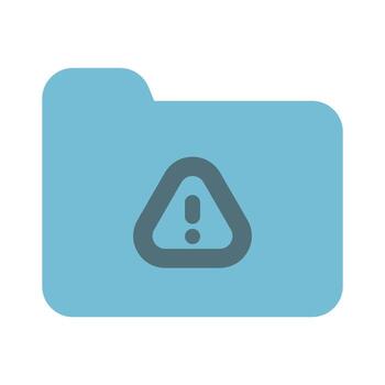 Folder Icon Solid Two Color vector
