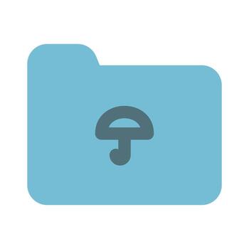 Folder Icon Solid Two Color vector
