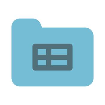 Folder Icon Solid Two Color vector