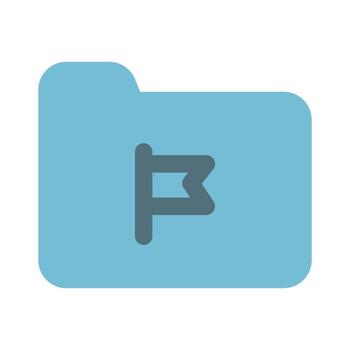 Folder Icon Solid Two Color vector