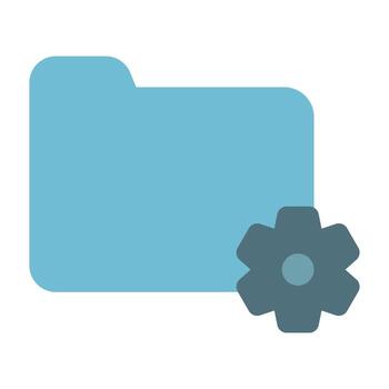 Folder Icon Solid Two Color vector