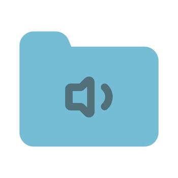 Folder Icon Solid Two Color vector