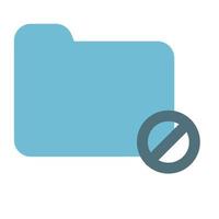 Folder Icon Solid Two Color vector