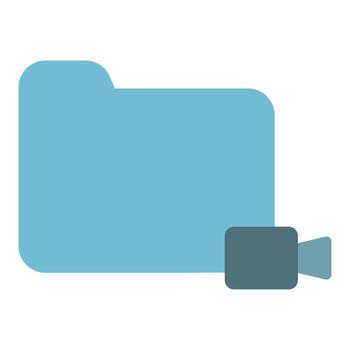 Folder Icon Solid Two Color vector