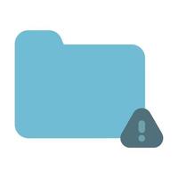 Folder Icon Solid Two Color vector