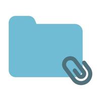 Folder Icon Solid Two Color vector