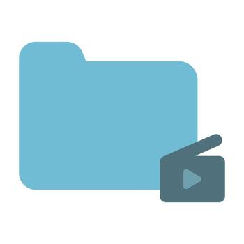 Folder Icon Solid Two Color vector