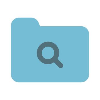Folder Icon Solid Two Color vector