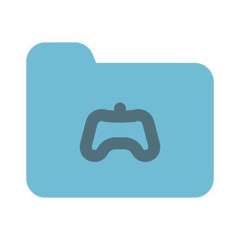 Folder Icon Solid Two Color vector