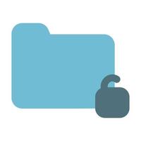 Folder Icon Solid Two Color vector