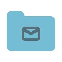 Folder Icon Solid Two Color vector