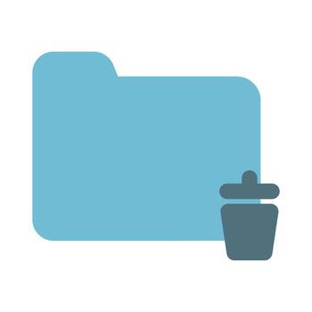 Folder Icon Solid Two Color vector