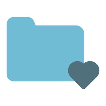 Folder Icon Solid Two Color vector