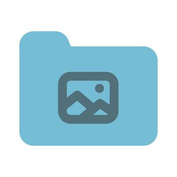 Folder Icon Solid Two Color vector