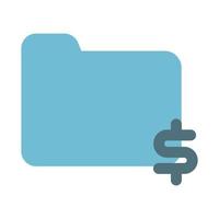 Folder Icon Solid Two Color vector