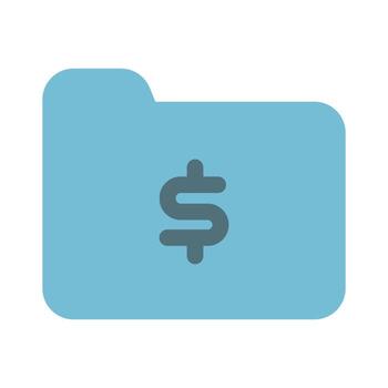 Folder Icon Solid Two Color vector