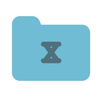 Folder Icon Solid Two Color vector