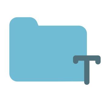 Folder Icon Solid Two Color vector
