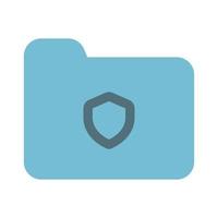 Folder Icon Solid Two Color vector