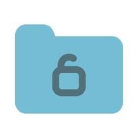 Folder Icon Solid Two Color vector