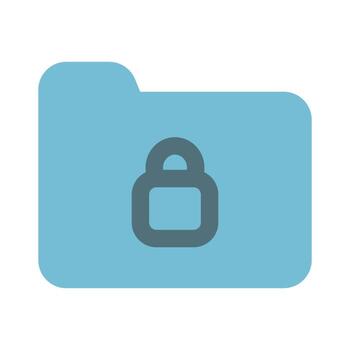 Folder Icon Solid Two Color vector