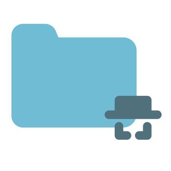 Folder Icon Solid Two Color vector