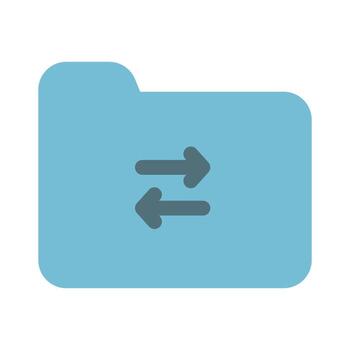 Folder Icon Solid Two Color vector