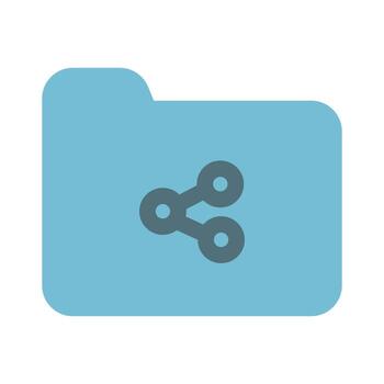 Folder Icon Solid Two Color vector